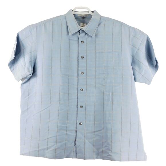 Geoffrey Beene Polyester Rayon Short Sleeve Button Shirt Mens XXL - Picture 1 of 3